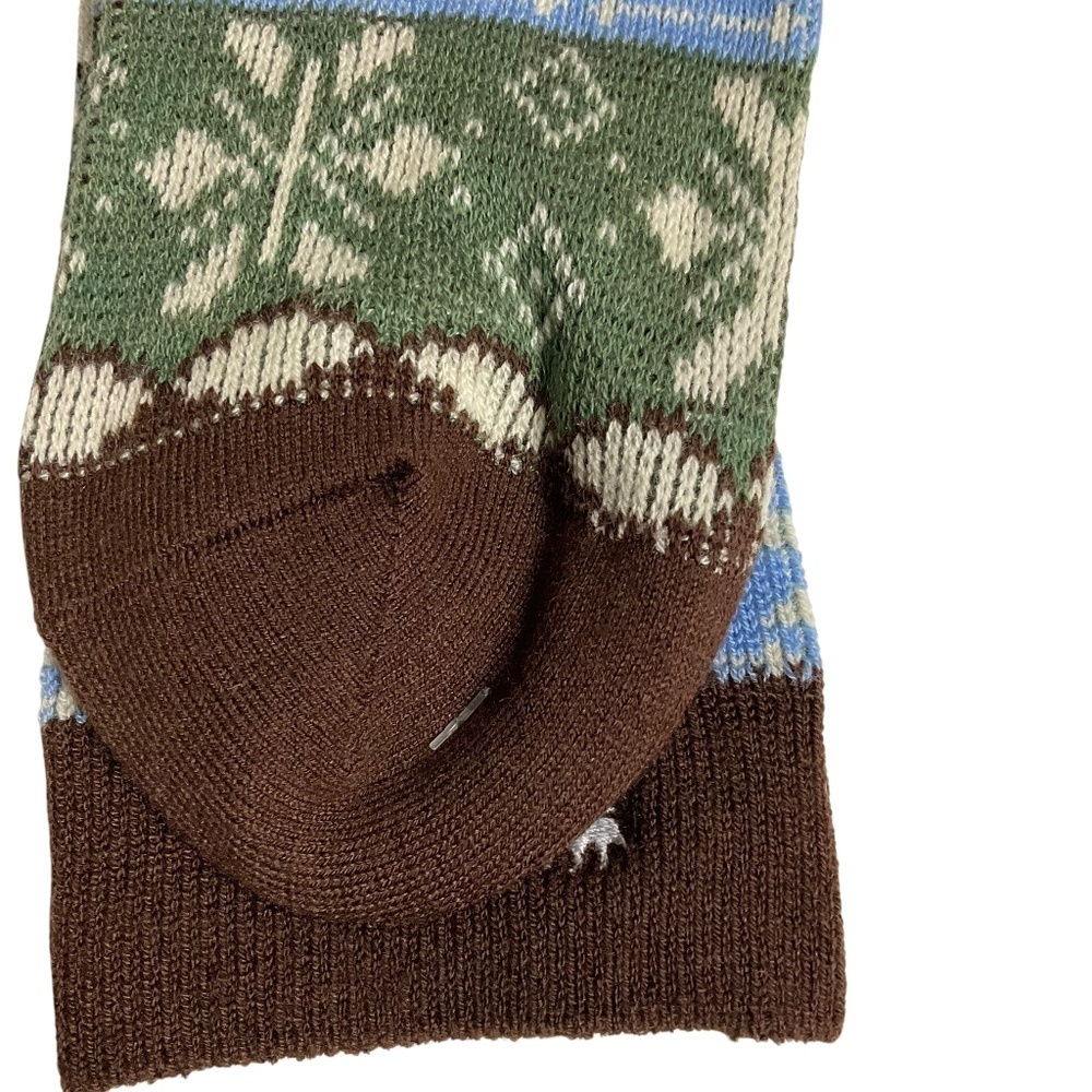 NWOT Deer Forest Cabin Crew Socks 9” Cozy Winter Lodge Nature Core - Picture 5 of 6